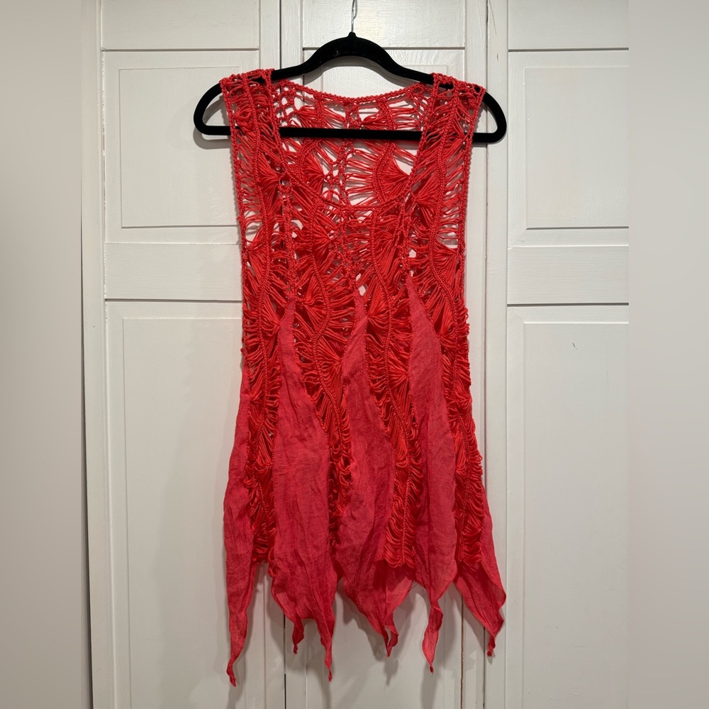 Vintage‎ swim cover up crochet size small